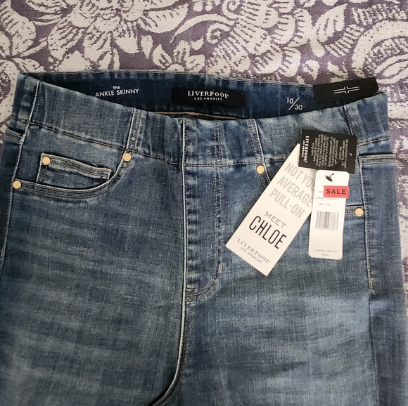 LIVERPOOL JEANS CHLOE HI-RISE ANKLE SKINNY PULL-ONS NWT - Picture 5 of 7